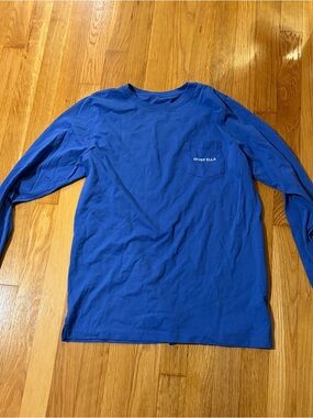 ivory ella Men's Long Sleeve Pocket Tee - Royal Blue